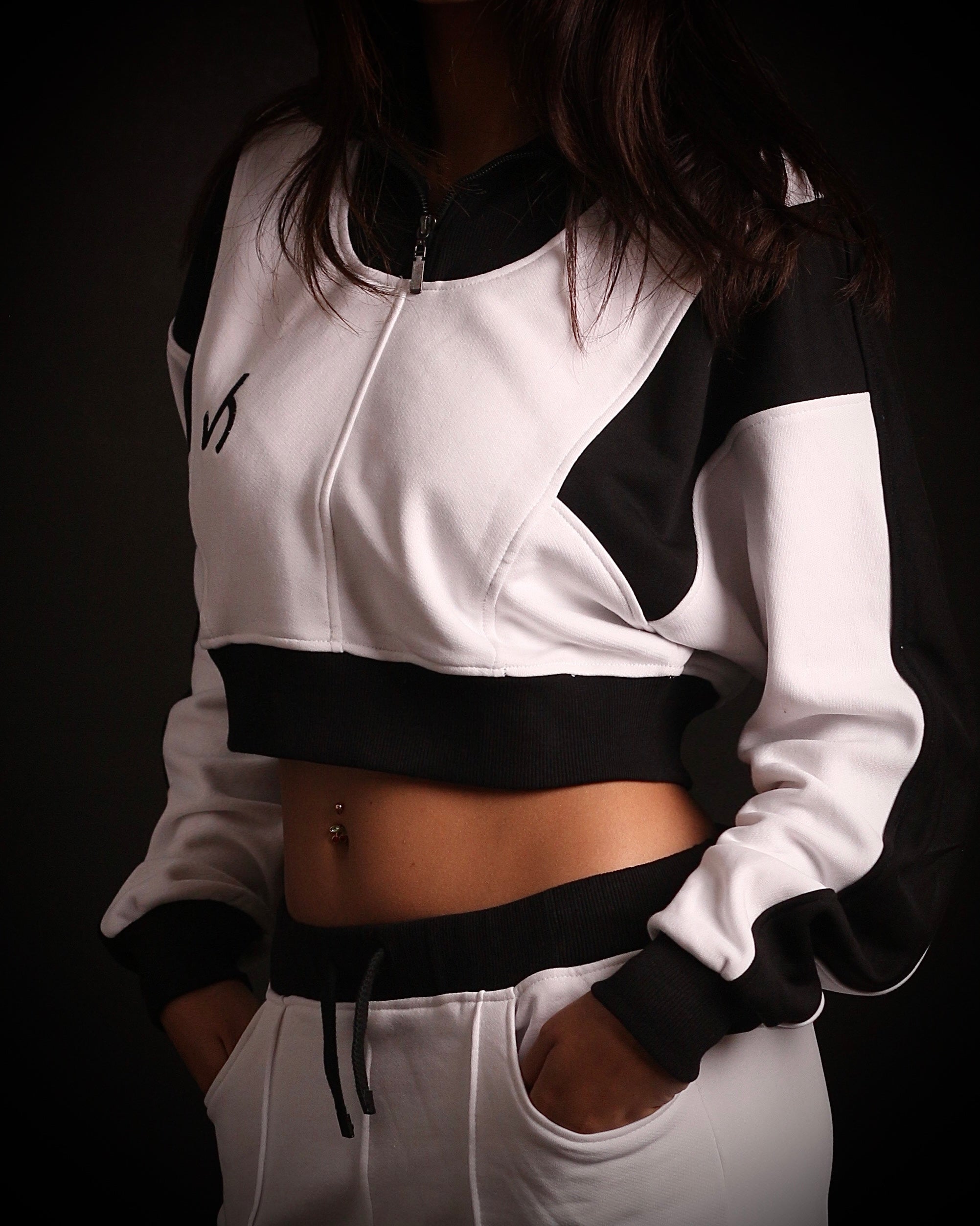 whitexBlack top